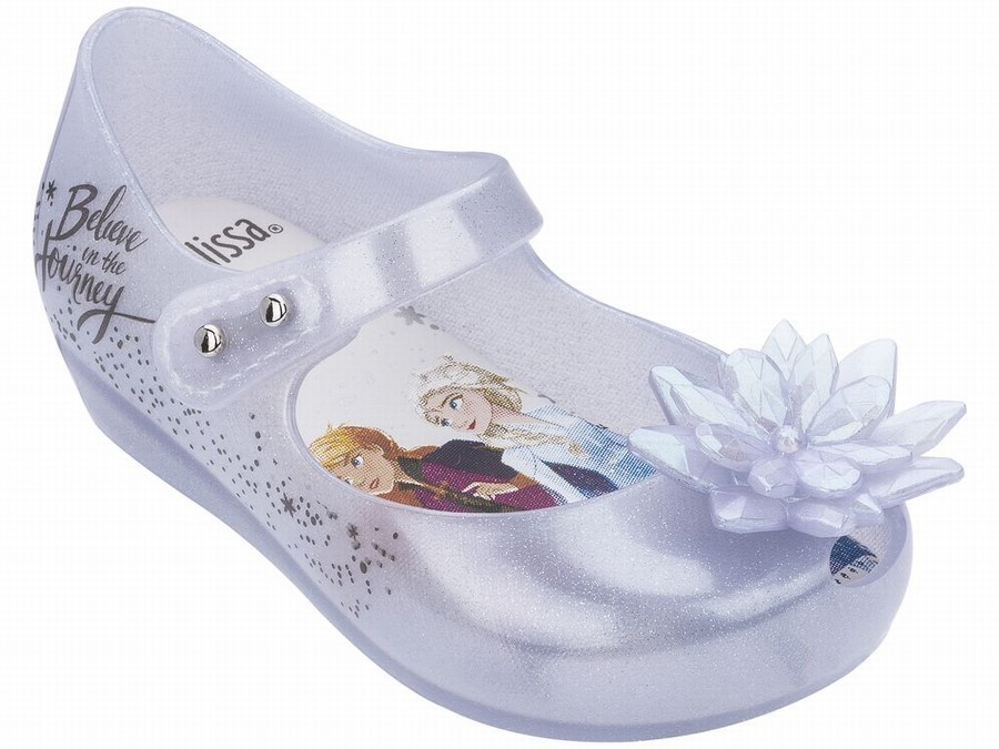 Bailarinas Mini Melissa Disney Frozen Ultra Ice Flower Bebe - Blancas - Argentina CRF-073156